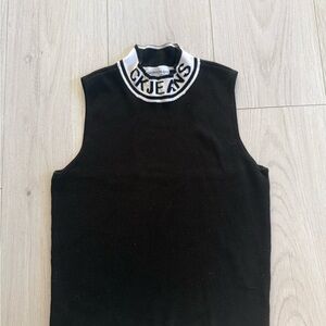 Calvin Klein Jeans Black and White Knit Top